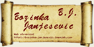 Božinka Janješević vizit kartica